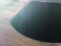 Preview: Segmentbogen 120x140cm Glas schwarz - Funkenschutzplatte Kaminbodenplatte Glasplatte