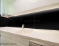 Preview: 100x40cm Glas schwarz - Echtglas Küchenrückwand Spritzschutz Fliesenspiegel Glasplatte Rückwand