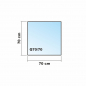 Preview: Saisonplatte Quadrat 70x70cm Glas schwarz - Kamin-Vorlegeplatte Funkenschutzplatte Kaminbodenplatte Glasplatte