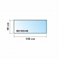 Preview: Saisonplatte Rechteck schwarz 100x40cm Glas - Kamin-Vorlegeplatte Funkenschutzplatte Kaminbodenplatte Glasplatte