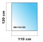 Preview: Rechteck 110x120cm - Funkenschutzplatte Kaminbodenplatte Glasplatte