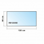 Preview: Saisonplatte Rechteck 120x60cm Glas weiß - Kamin-Vorlegeplatte Funkenschutzplatte Kaminbodenplatte Glasplatte