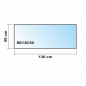 Preview: Saisonplatte Rechteck 130x50cm Glas weiß - Kamin-Vorlegeplatte Funkenschutzplatte Kaminbodenplatte Glasplatte