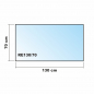 Preview: Saisonplatte Rechteck 130x70cm Glas weiß - Kamin-Vorlegeplatte Funkenschutzplatte Kaminbodenplatte Glasplatte