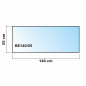 Preview: Saisonplatte Rechteck 140x55cm Glas weiß - Kamin-Vorlegeplatte Funkenschutzplatte Kaminbodenplatte Glasplatte