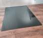 Preview: Quadrat 110x110cm Glas anthrazitgrau - Funkenschutzplatte anthrazit grau Kaminbodenplatte Glasplatte Ofenunterlage