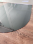 Preview: Rundbogen 100x120cm Glas anthrazitgrau - Funkenschutzplatte anthrazit grau Kaminbodenplatte Glasplatte Ofenunterlage Kaminplatte