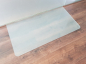 Preview: Saisonplatte Rechteck abgerundet *Frosty* 100x50cm - Kamin-Vorlegeplatte Milchglas Funkenschutzplatte Kaminbodenplatte Glasplatte