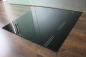 Preview: Rechteck 110x120cm Glas schwarz - Funkenschutzplatte Kaminbodenplatte Glasplatte Ofenunterlage