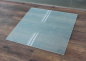 Preview: Saisonplatte Rechteck *Frosty* 90x50cm - Kamin-Vorlegeplatte Milchglas Funkenschutzplatte Kaminbodenplatte Glasplatte