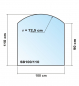 Preview: Segmentbogen 100x110cm - Funkenschutzplatte Kaminbodenplatte Glasplatte