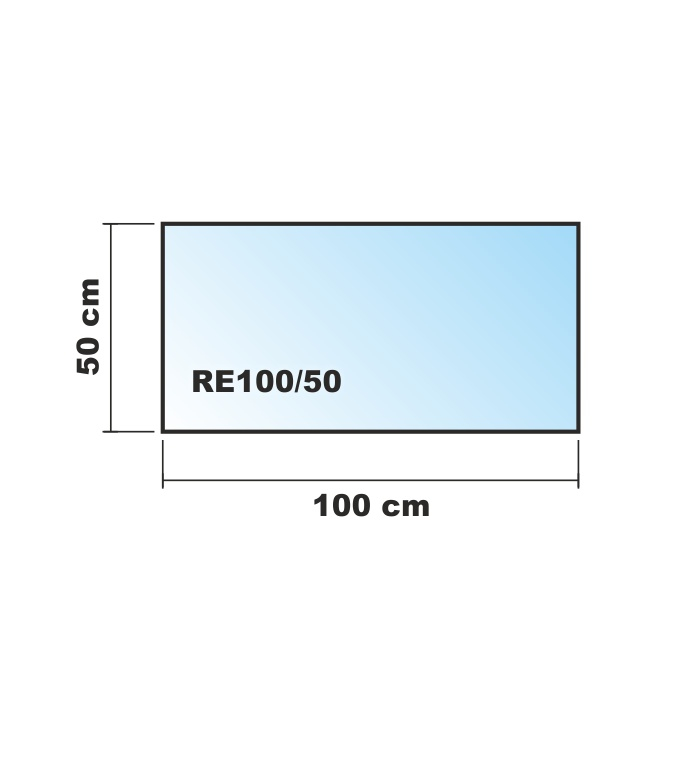 Saisonplatte Rechteck 100x50cm Glas weiß - Kamin-Vorlegeplatte Funkenschutzplatte Kaminbodenplatte Glasplatte