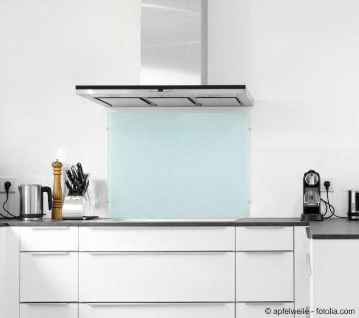 Rechteck *Frosty* 90x50cm - Echtglas Küchenrückwand Spritzschutz Fliesenspiegel Glasplatte Rückwand