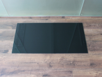 Saisonplatte Quadrat 70x70cm Glas schwarz - Kamin-Vorlegeplatte Funkenschutzplatte Kaminbodenplatte Glasplatte